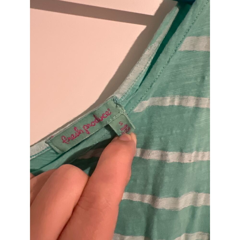Fresh Produce Striped Teal Long Dress with Tie – Size S - Picture 4 of 5